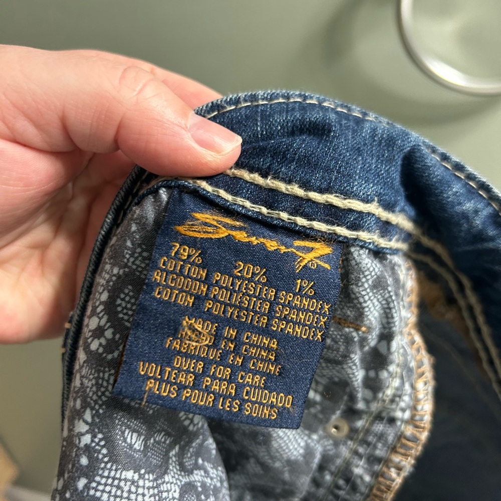 Seven 7 embroidered flap pocket bootcut jeans Y2K style - Picture 9 of 11